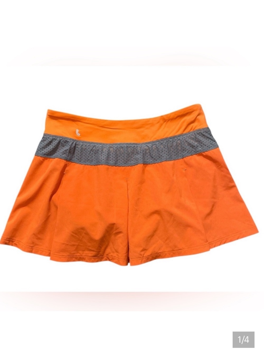 GG2- Women’s Size Small Lole Orange and Gray Athletic Skirt Shorts